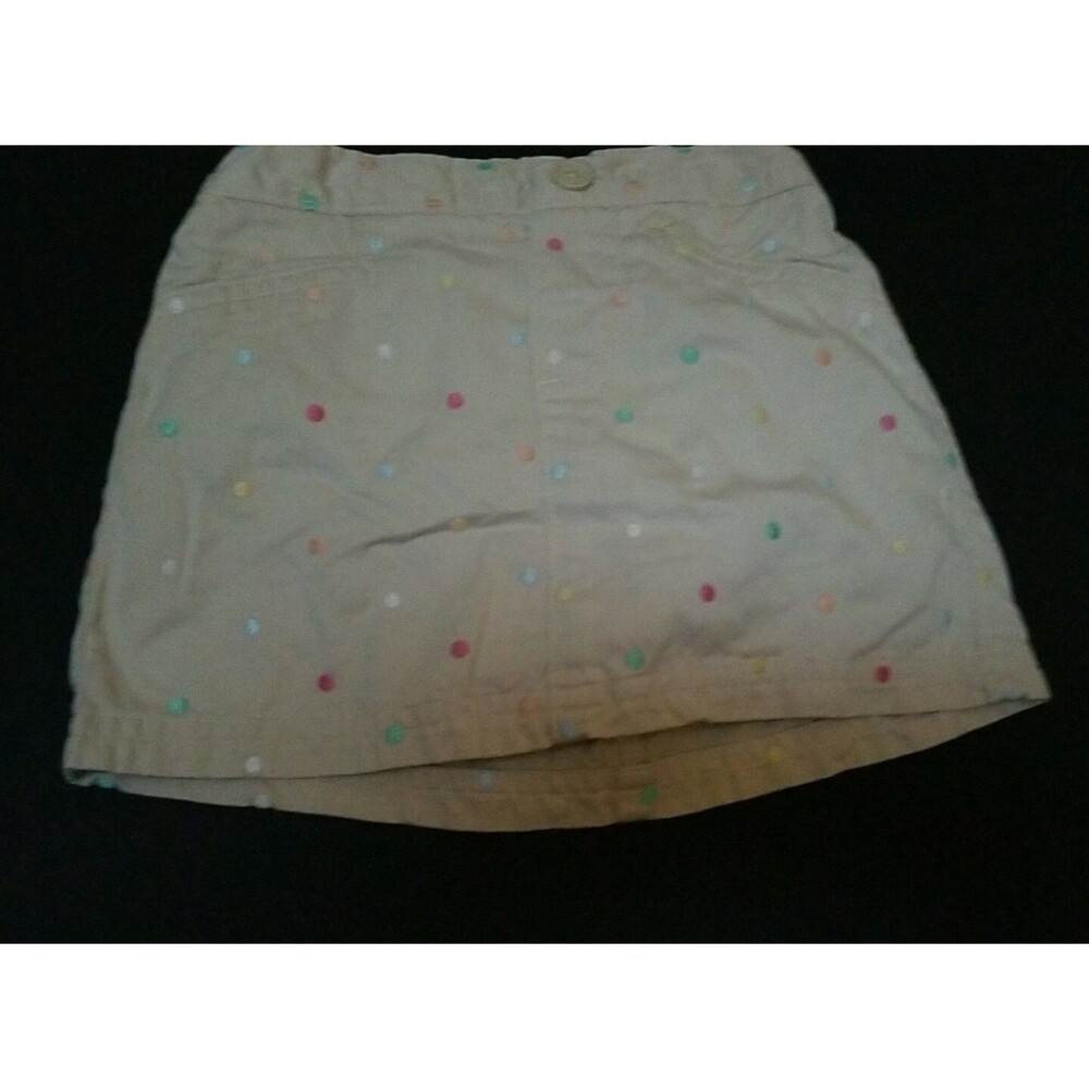 Girl's gap 12-18 month tan skirt with colored dots